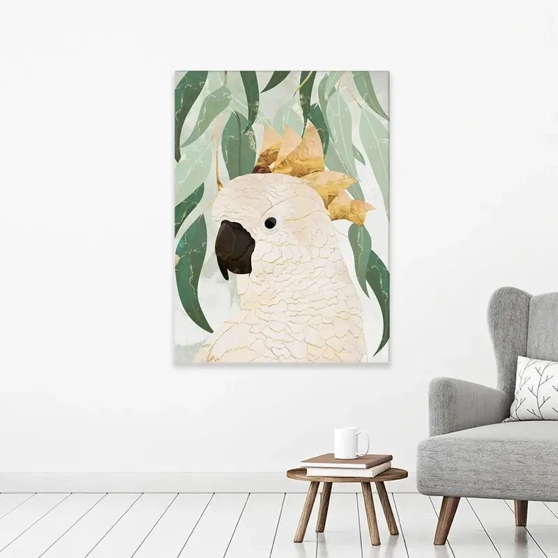 Cockatoo Amongst The Leaves Canvas Print Cockatoo Amongst The Leaves Canvas Print wall art product Sarah Manovski