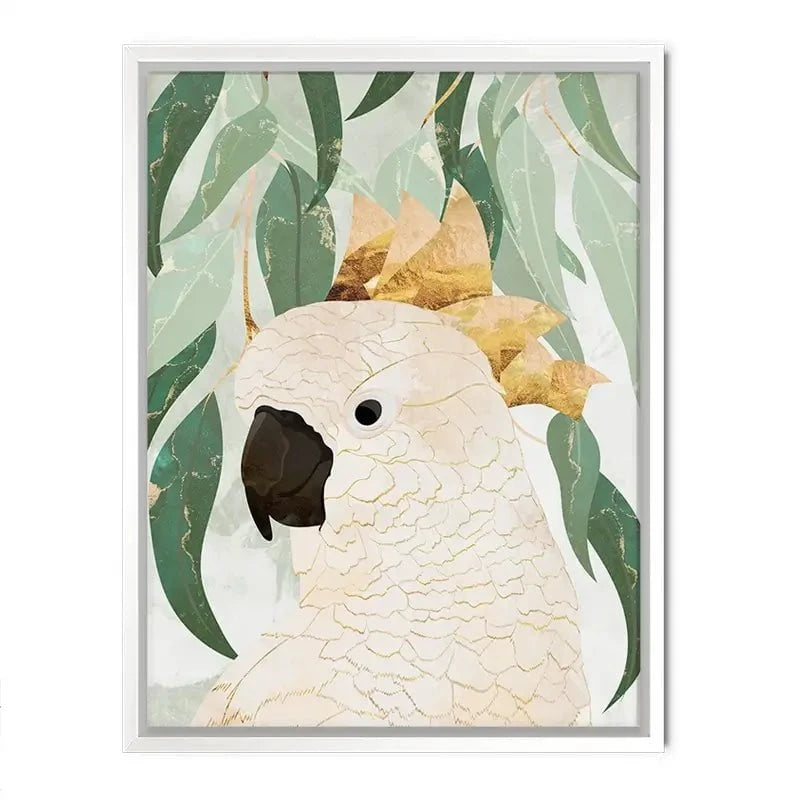 Cockatoo Amongst The Leaves Canvas Print Cockatoo Amongst The Leaves Canvas Print wall art product Sarah Manovski