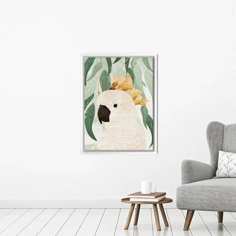 Cockatoo Amongst The Leaves Canvas Print Cockatoo Amongst The Leaves Canvas Print wall art product Sarah Manovski