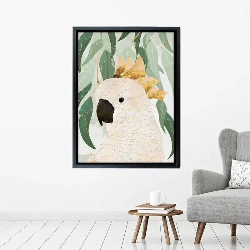 Cockatoo Amongst The Leaves Canvas Print Cockatoo Amongst The Leaves Canvas Print wall art product Sarah Manovski