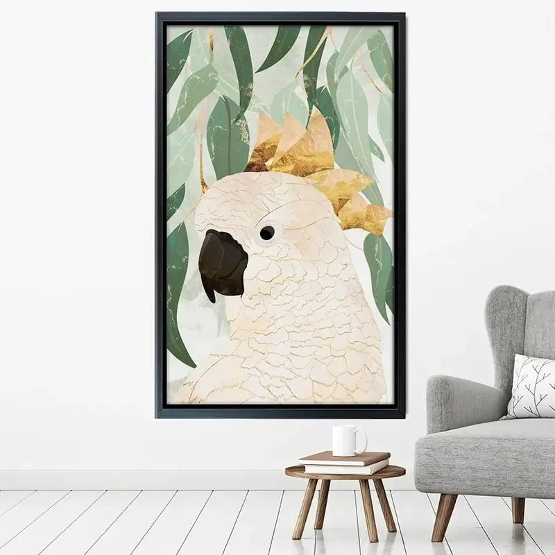 Cockatoo Amongst The Leaves Canvas Print Cockatoo Amongst The Leaves Canvas Print wall art product Sarah Manovski