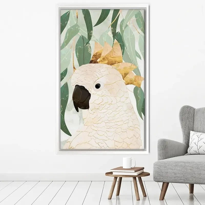 Cockatoo Amongst The Leaves Canvas Print Cockatoo Amongst The Leaves Canvas Print wall art product Sarah Manovski