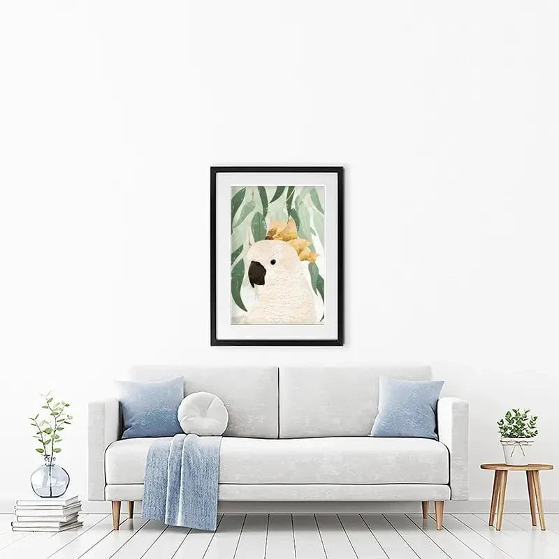Cockatoo Amongst The Leaves Framed Art Print Cockatoo Amongst The Leaves Framed Art Print wall art product Sarah Manovski