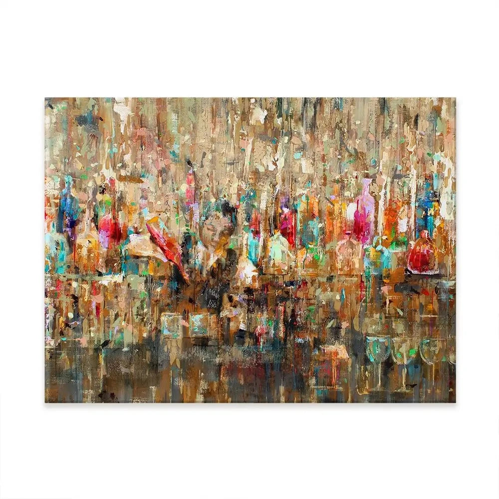 Cocktail Bar Canvas Print Cocktail Bar Canvas Print | Cocktail Artwork | Drinks Art wall art product Studio Paint-Ing