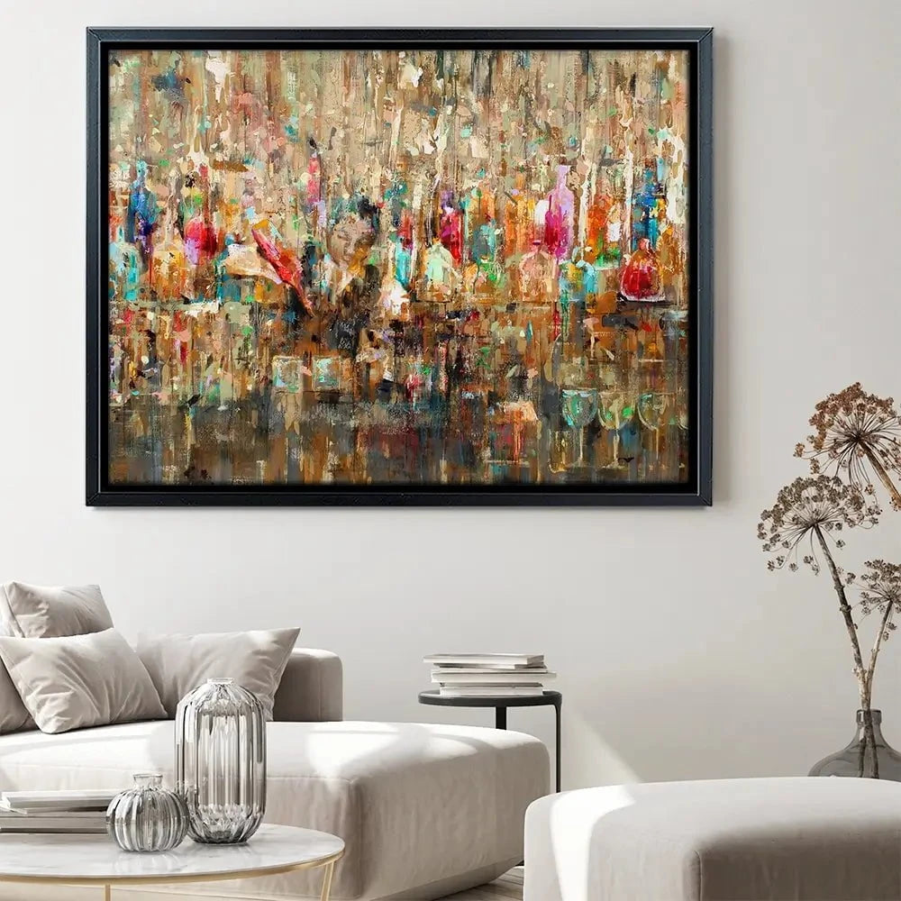 Cocktail Bar Canvas Print Cocktail Bar Canvas Print | Cocktail Artwork | Drinks Art wall art product Studio Paint-Ing