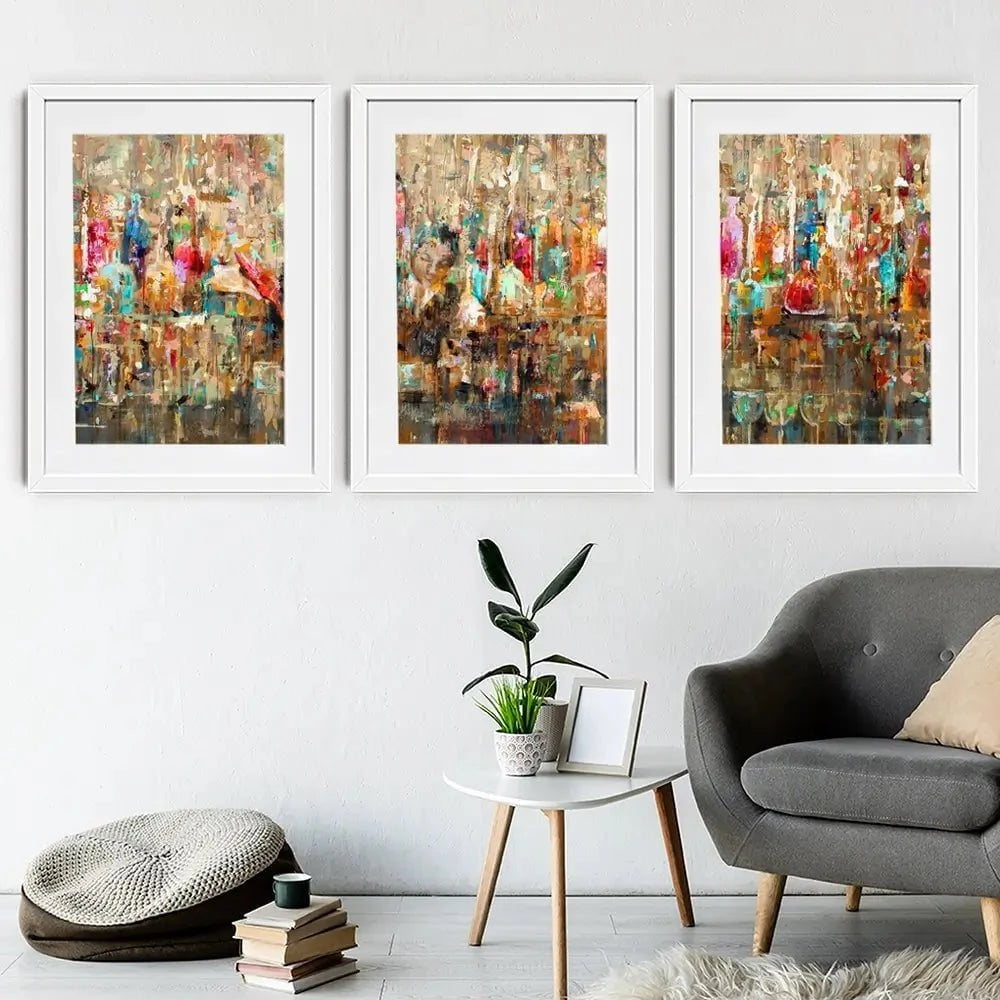 Cocktail Bar Framed Art Print Trio Cocktail Bar Framed Art Print Trio wall art product Studio Paint-Ing