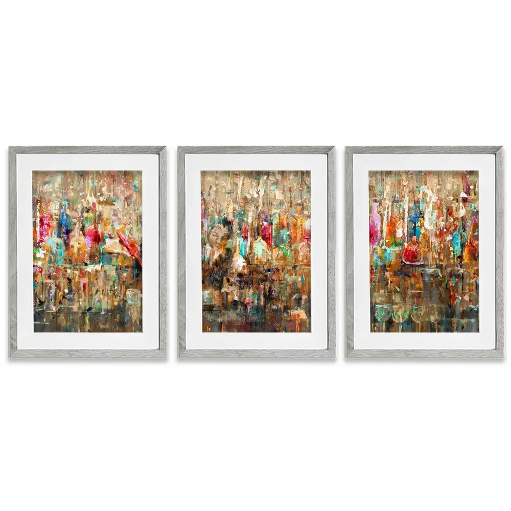 Cocktail Bar Framed Art Print Trio Cocktail Bar Framed Art Print Trio wall art product Studio Paint-Ing