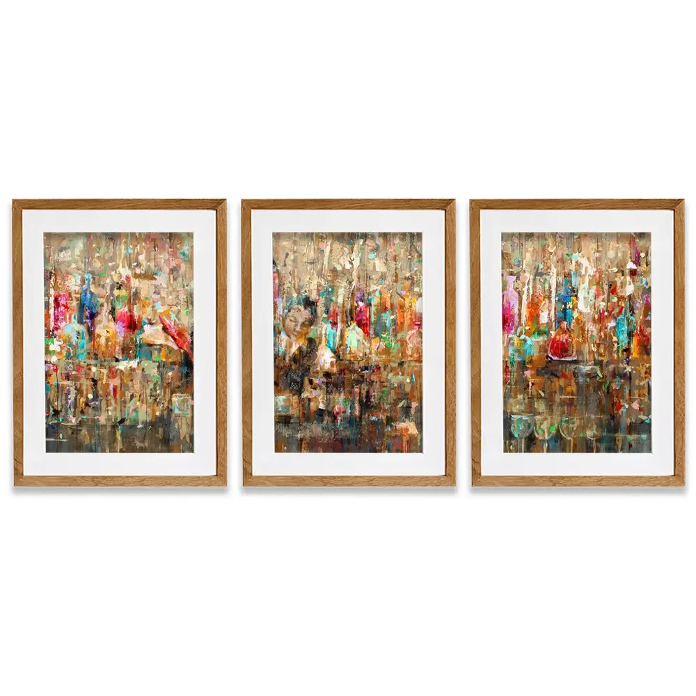Cocktail Bar Framed Art Print Trio Cocktail Bar Framed Art Print Trio wall art product Studio Paint-Ing