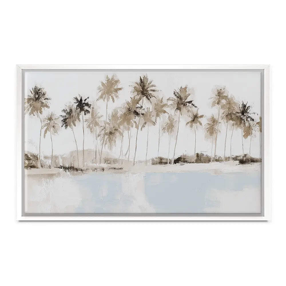Coconut Palms Lagoon Canvas Print Coconut Palms Lagoon Canvas Print wall art product Chromatic Storm Studio