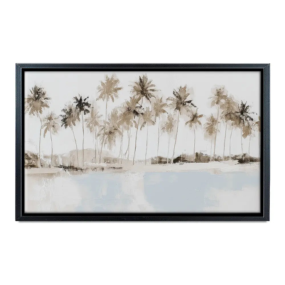 Coconut Palms Lagoon Canvas Print Coconut Palms Lagoon Canvas Print wall art product Chromatic Storm Studio