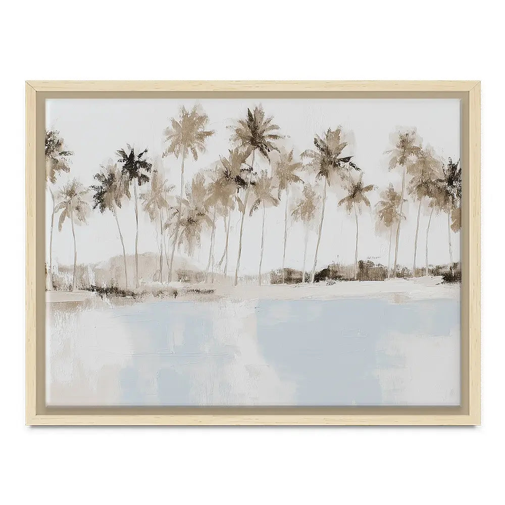 Coconut Palms Lagoon Canvas Print Coconut Palms Lagoon Canvas Print wall art product Chromatic Storm Studio