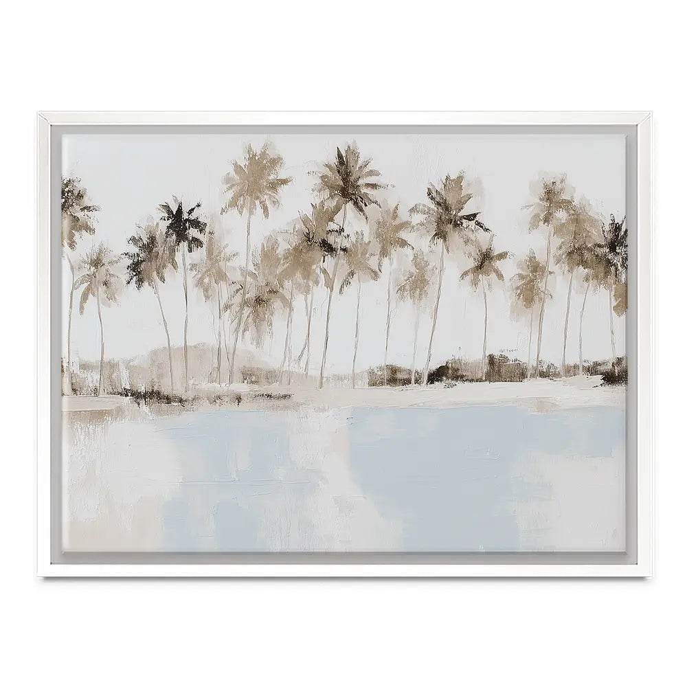 Coconut Palms Lagoon Canvas Print Coconut Palms Lagoon Canvas Print wall art product Chromatic Storm Studio