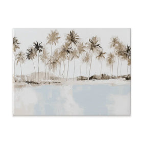 Coconut Palms Lagoon Canvas Print Coconut Palms Lagoon Canvas Print wall art product Chromatic Storm Studio
