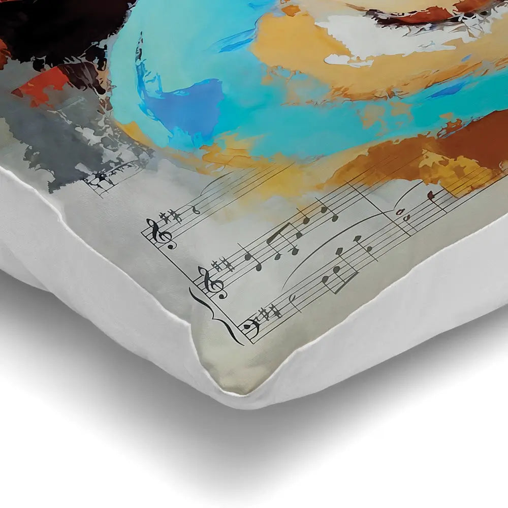 Coffee Cup And Musical Notes Cushion Coffee Cup And Musical Notes Cushion wall art product Leon Devenice