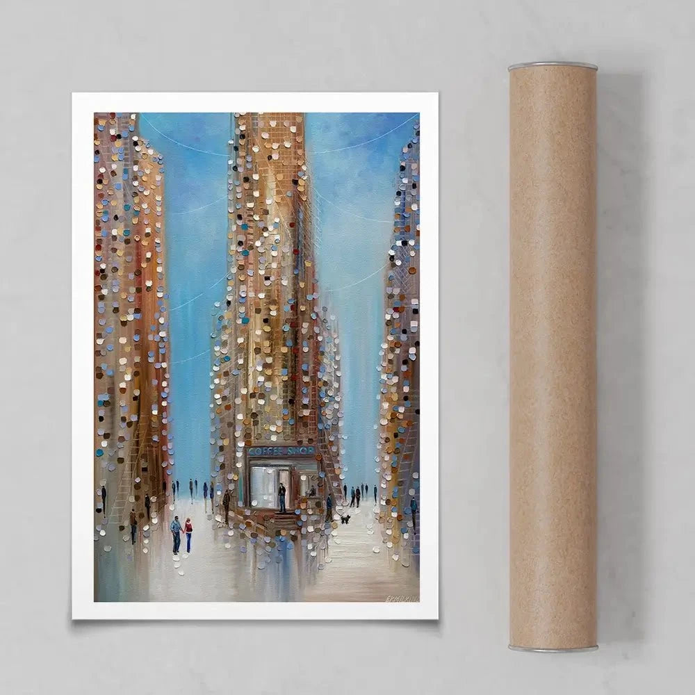 Coffee Shop Art Print Coffee Shop Art Print wall art product Ekaterina Ermilkina