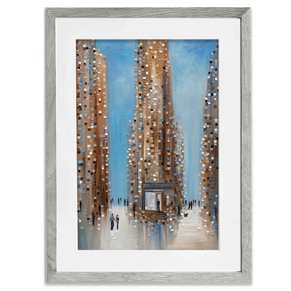 Coffee Shop Framed Art Print Coffee Shop Framed Art Print wall art product Ekaterina Ermilkina