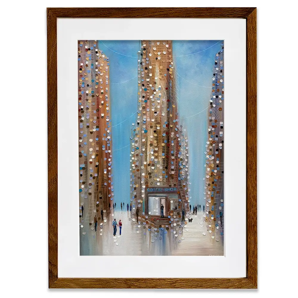 Coffee Shop Framed Art Print Coffee Shop Framed Art Print wall art product Ekaterina Ermilkina