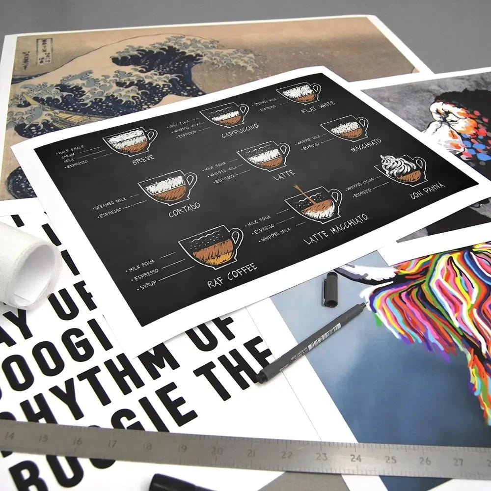 Coffee Types Art Print Coffee Types Art Print wall art product Sonya illustration / Shutterstock