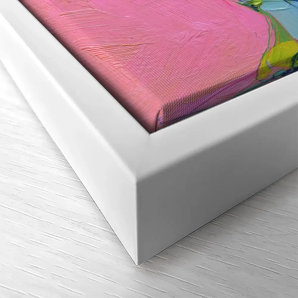 Colour Block Bunny Canvas Print Colour Block Bunny Canvas Print wall art product Petals Prints Design - Independent
