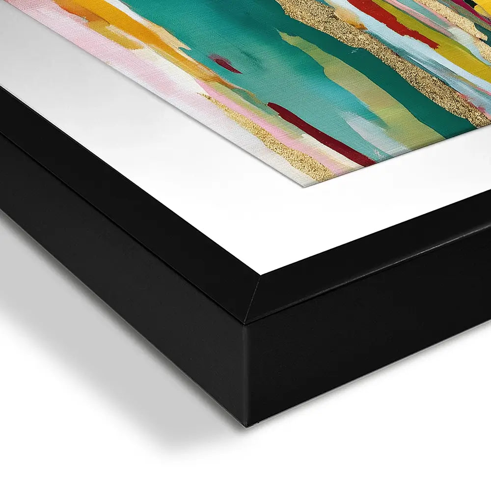 Colour Strata Gold Framed Art Print Colour Strata Gold Framed Art Print wall art product Chromatic Storm Studio