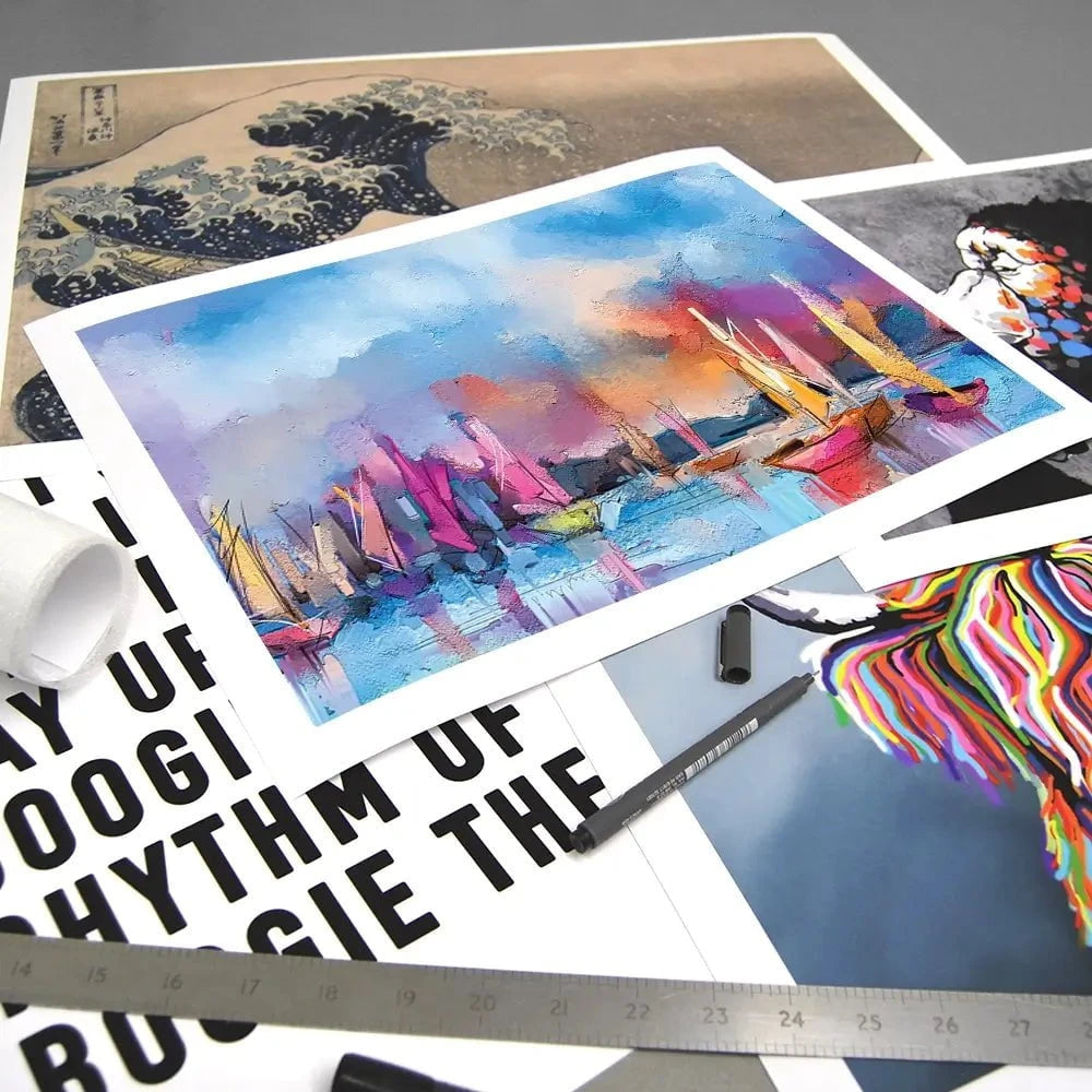 Coloured Boats Art Print Coloured Boats Art Print wall art product pluie_r / Shutterstock