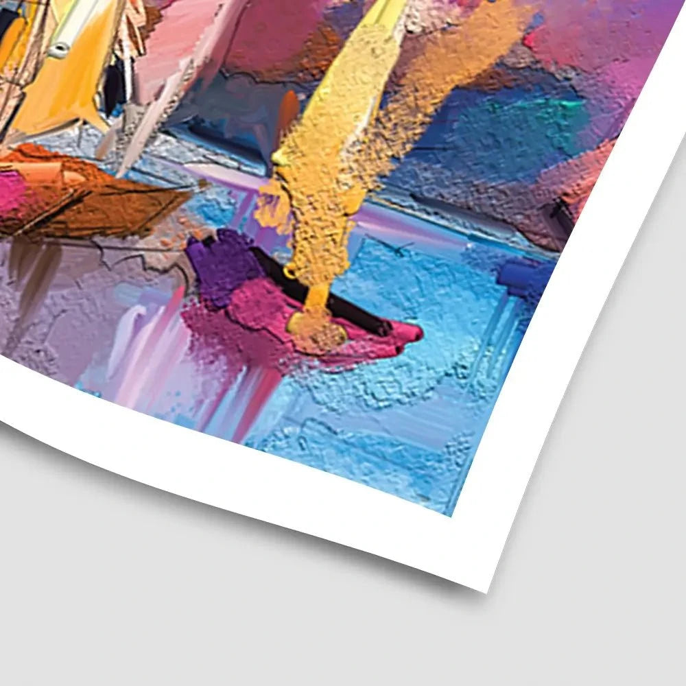 Coloured Boats Art Print Coloured Boats Art Print wall art product pluie_r / Shutterstock