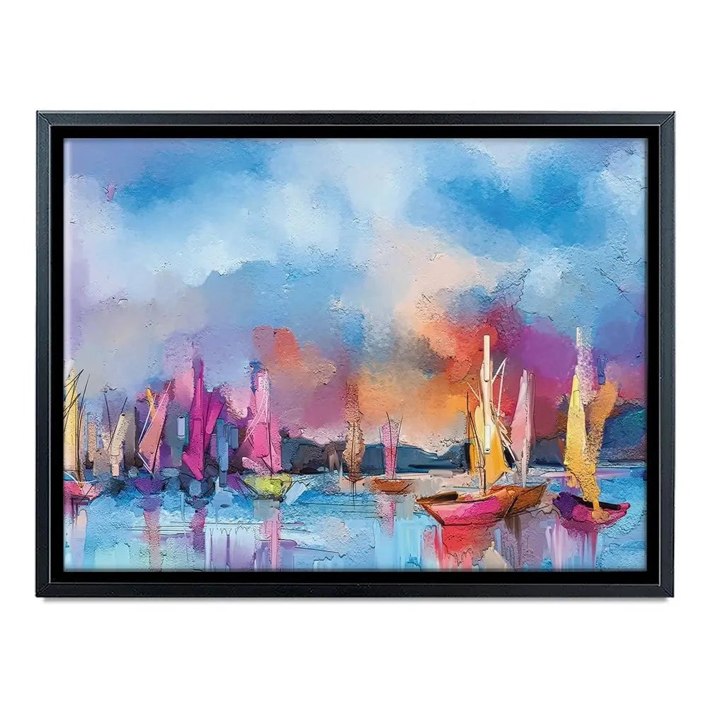 Coloured Boats Canvas Print Coloured Boats Canvas Print wall art product pluie_r / Shutterstock