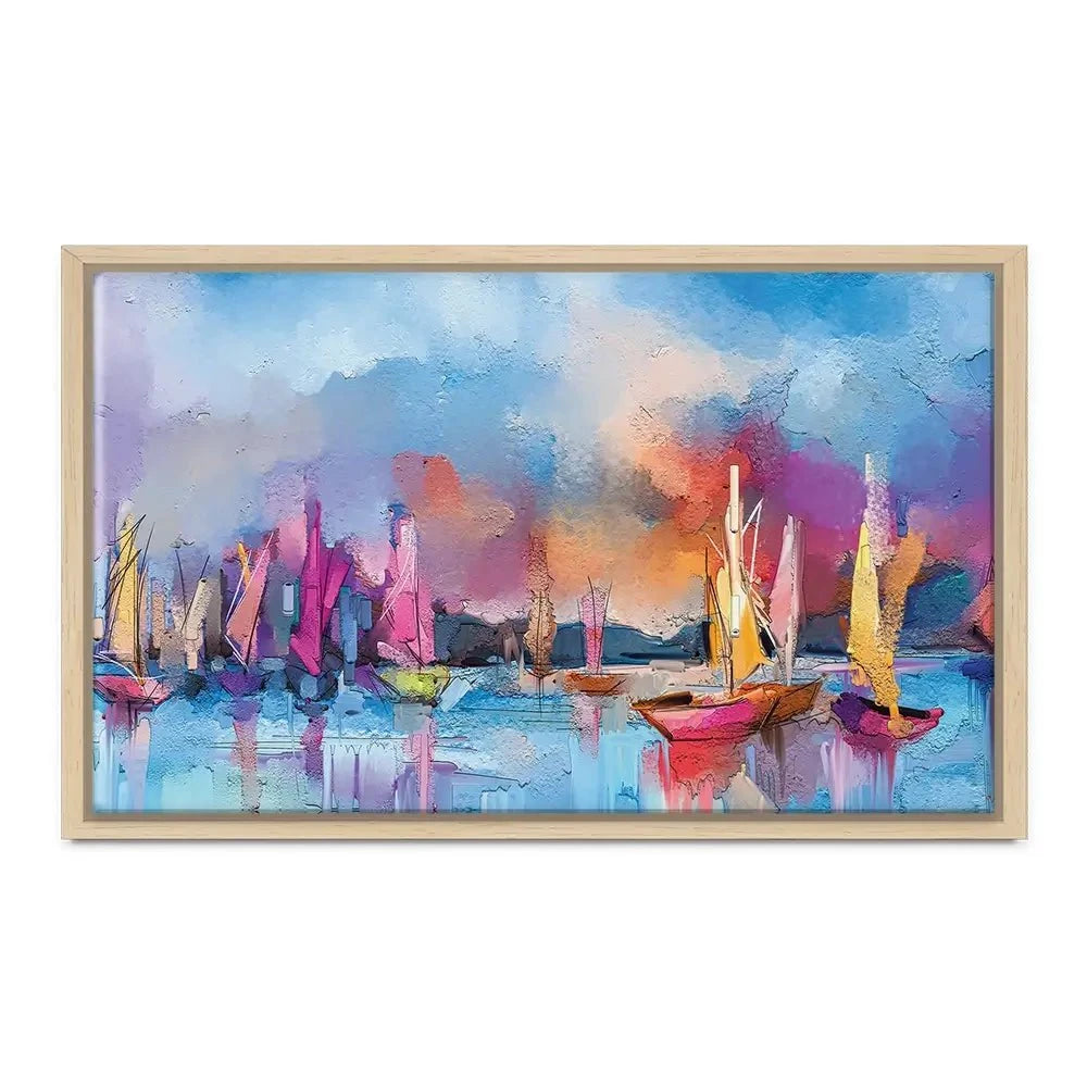 Coloured Boats Canvas Print Coloured Boats Canvas Print wall art product pluie_r / Shutterstock
