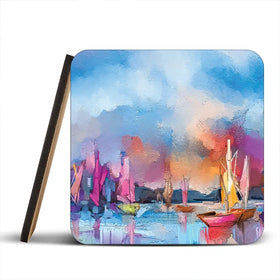 Coloured Boats Coaster Set Coloured Boats Coaster Set wall art product pluie_r / Shutterstock