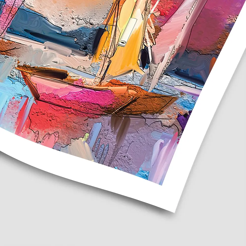 Coloured Boats Square Art Print Coloured Boats Square Art Print wall art product pluie_r / Shutterstock