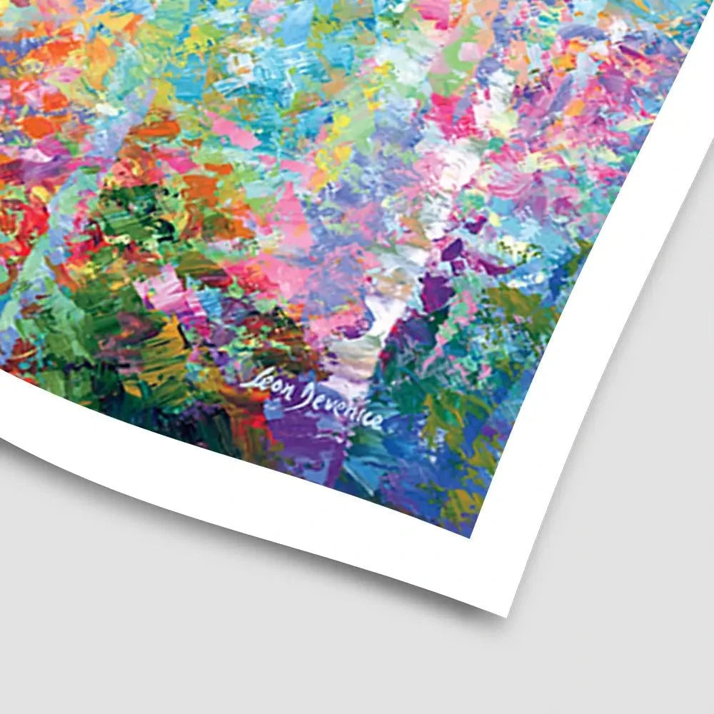 Colourful Abstract Birch Trees Art Print Colourful Abstract Birch Trees Art Print wall art product Leon Devenice