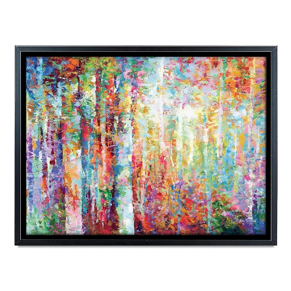 Colourful Abstract Birch Trees Canvas Print Colourful Abstract Birch Trees Canvas Print wall art product Leon Devenice