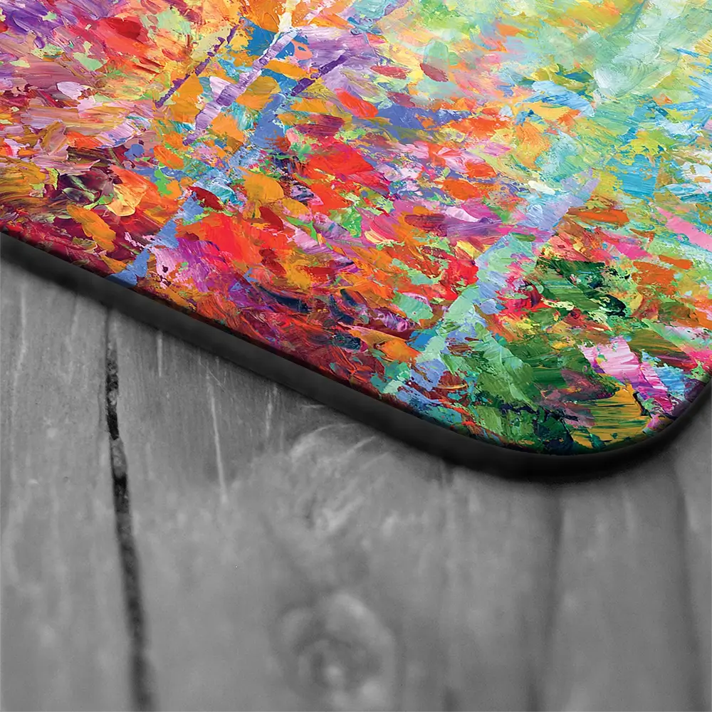 Colourful Abstract Birch Trees Coaster Set Colourful Abstract Birch Trees Coaster Set wall art product Leon Devenice