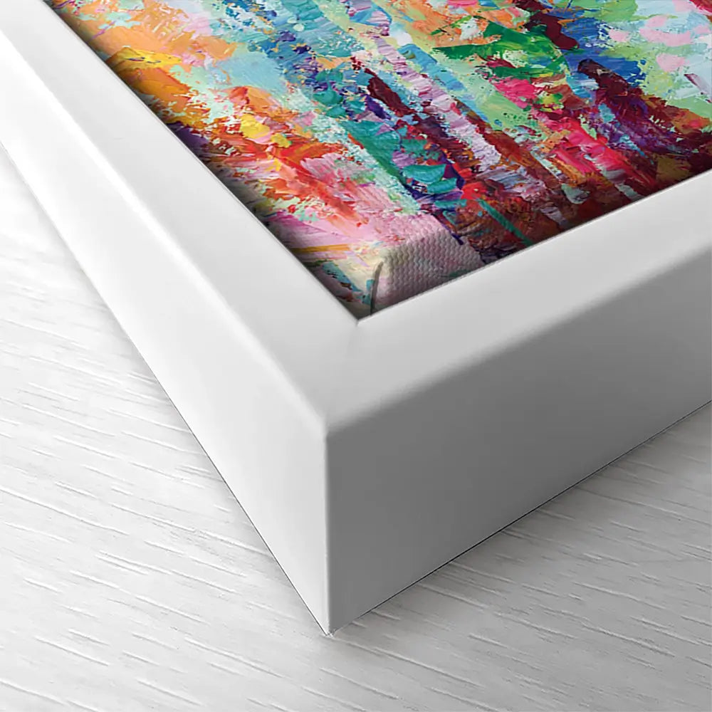 Colourful Abstract Birch Trees Oversized Canvas Print Colourful Abstract Birch Trees Oversized Canvas Print wall art product Art Print Shop