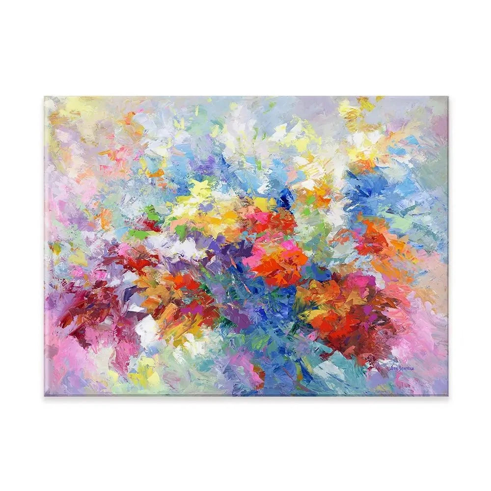 Colourful Abstract Floral 2 Canvas Print Colourful Abstract Floral 2 Canvas Print wall art product Leon Devenice