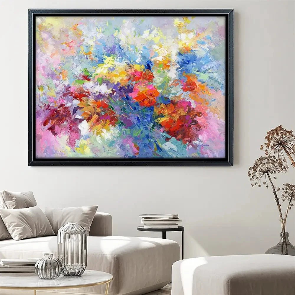 Colourful Abstract Floral 2 Canvas Print Colourful Abstract Floral 2 Canvas Print wall art product Leon Devenice