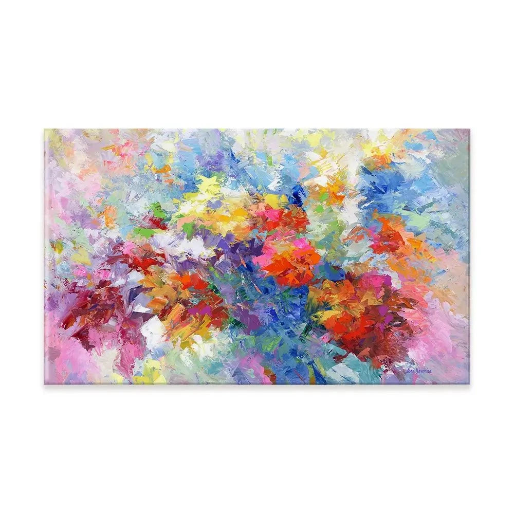 Colourful Abstract Floral 2 Canvas Print Colourful Abstract Floral 2 Canvas Print wall art product Leon Devenice