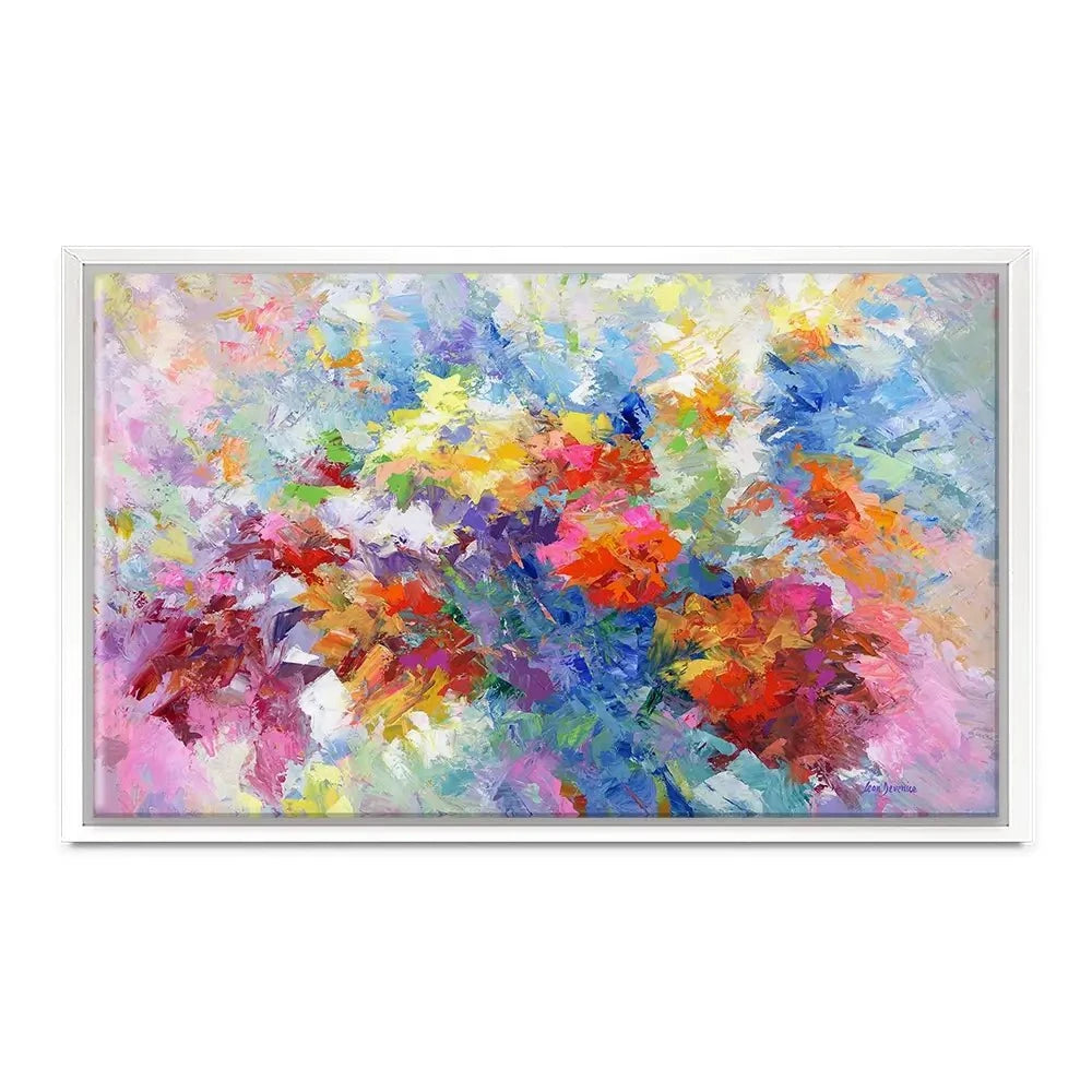 Colourful Abstract Floral 2 Canvas Print Colourful Abstract Floral 2 Canvas Print wall art product Leon Devenice