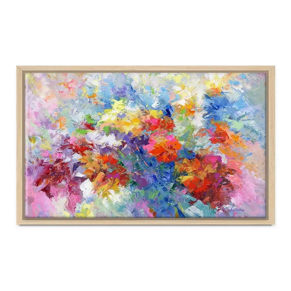 Colourful Abstract Floral 2 Canvas Print Colourful Abstract Floral 2 Canvas Print wall art product Leon Devenice
