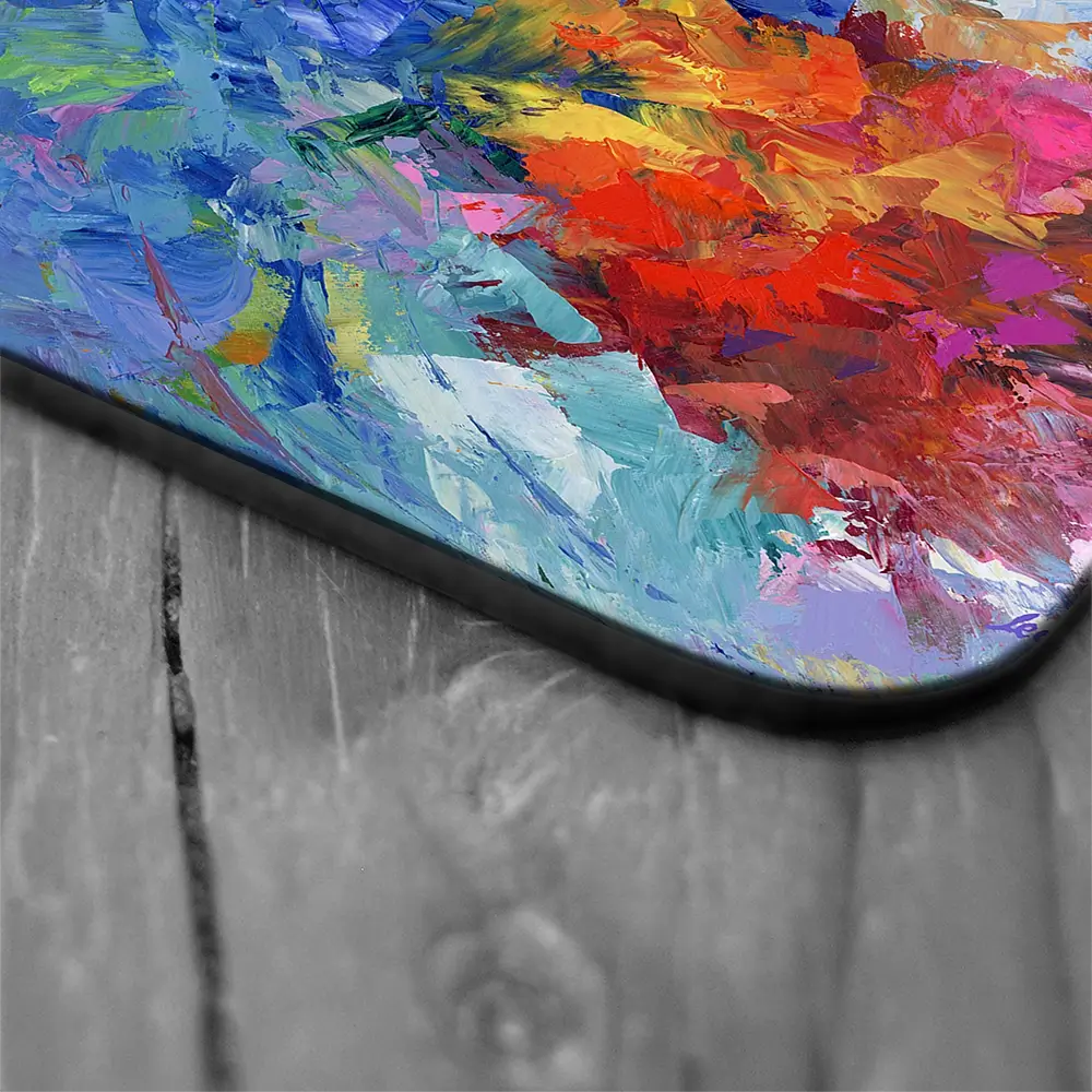 Colourful Abstract Floral 2 Coaster Set Colourful Abstract Floral 2 Coaster Set wall art product Leon Devenice