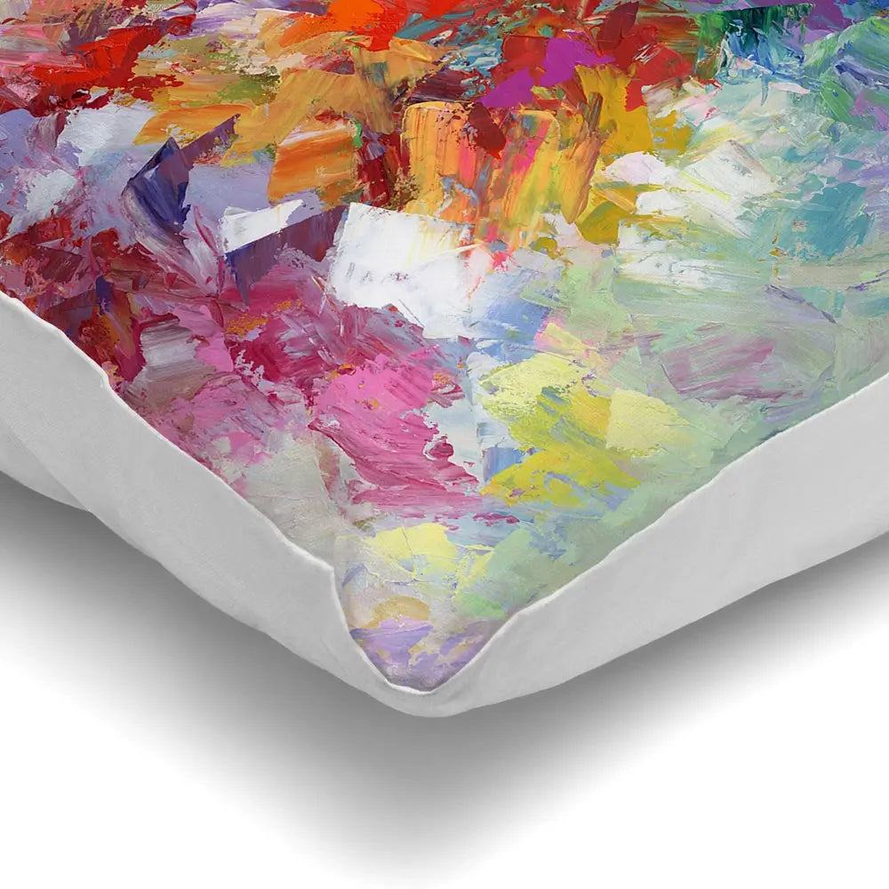 Colourful Abstract Floral 2 Cushion Colourful Abstract Floral 2 Cushion wall art product Leon Devenice