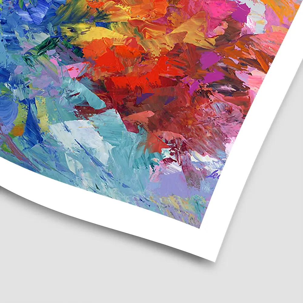 Colourful Abstract Floral 2 Square Art Print Colourful Abstract Floral 2 Square Art Print wall art product Leon Devenice