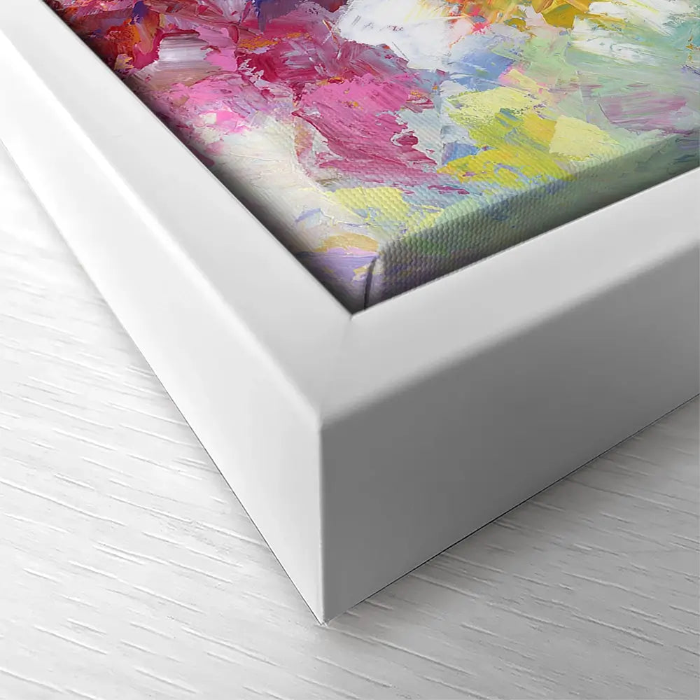 Colourful Abstract Floral 2 Square Canvas Print Colourful Abstract Floral 2 Square Canvas Print wall art product Leon Devenice