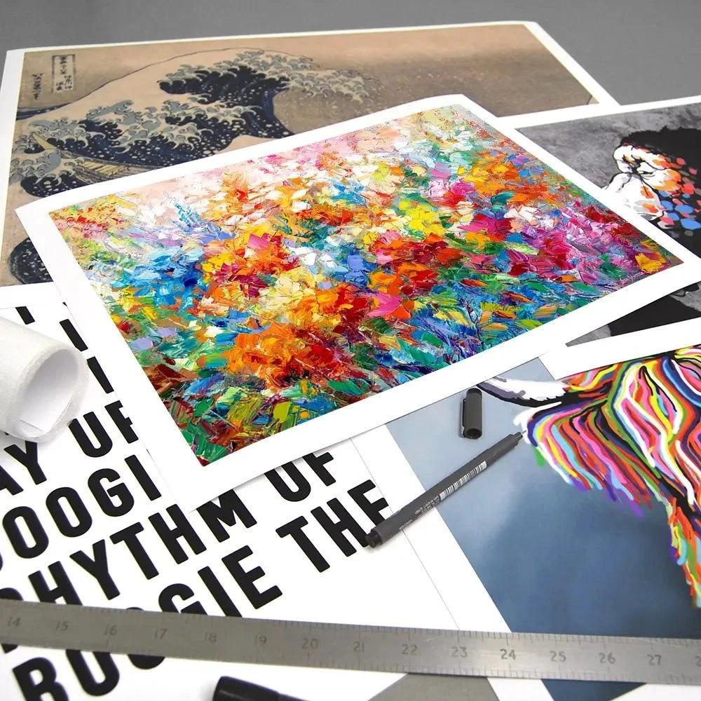 Colourful Abstract Floral Art Print Colourful Abstract Floral Art Print wall art product Leon Devenice