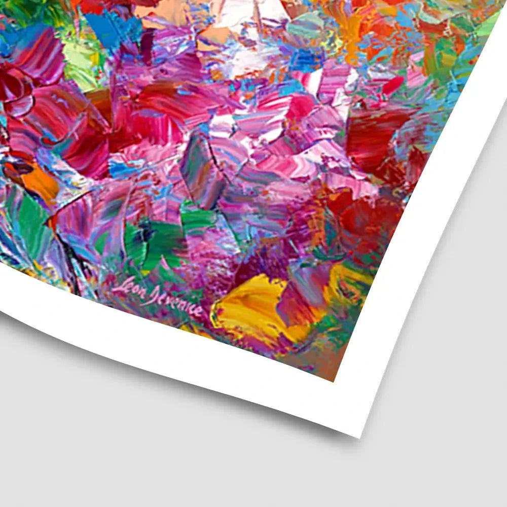 Colourful Abstract Floral Art Print Colourful Abstract Floral Art Print wall art product Leon Devenice