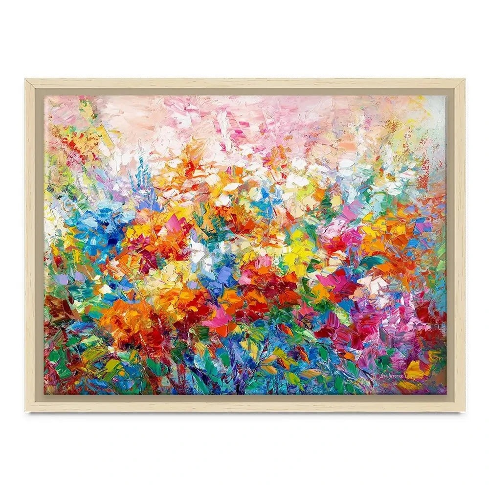 Colourful Abstract Floral Canvas Print Colourful Abstract Floral Canvas Print wall art product Leon Devenice