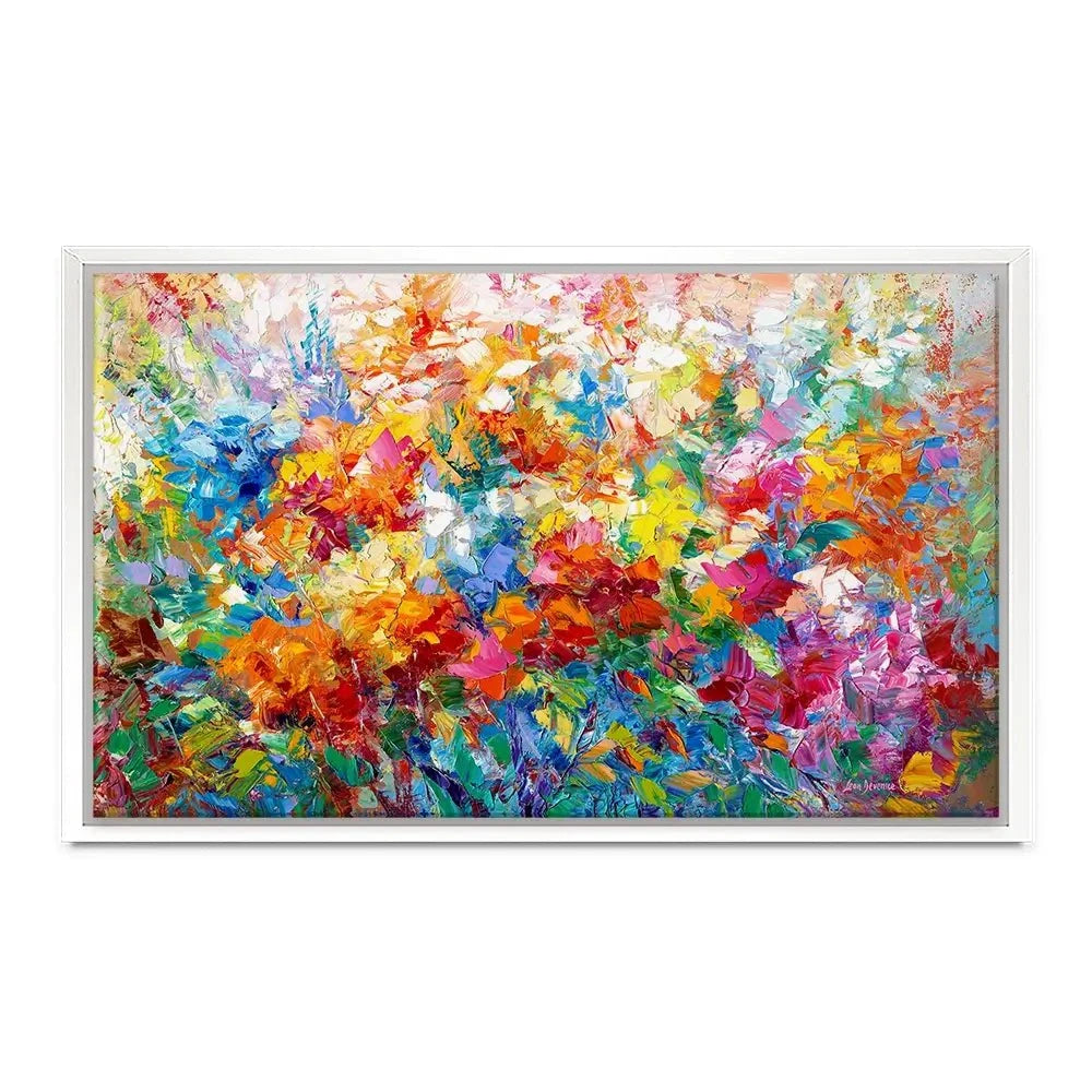 Colourful Abstract Floral Canvas Print Colourful Abstract Floral Canvas Print wall art product Leon Devenice