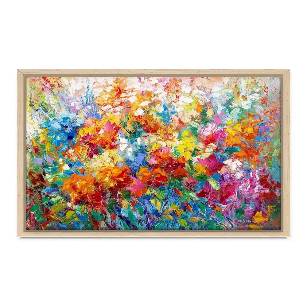 Colourful Abstract Floral Canvas Print Colourful Abstract Floral Canvas Print wall art product Leon Devenice