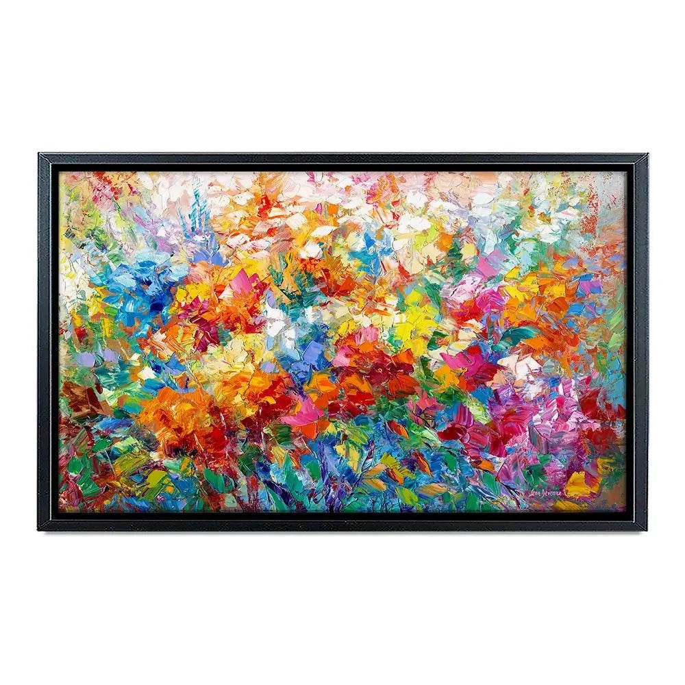 Colourful Abstract Floral Canvas Print Colourful Abstract Floral Canvas Print wall art product Leon Devenice