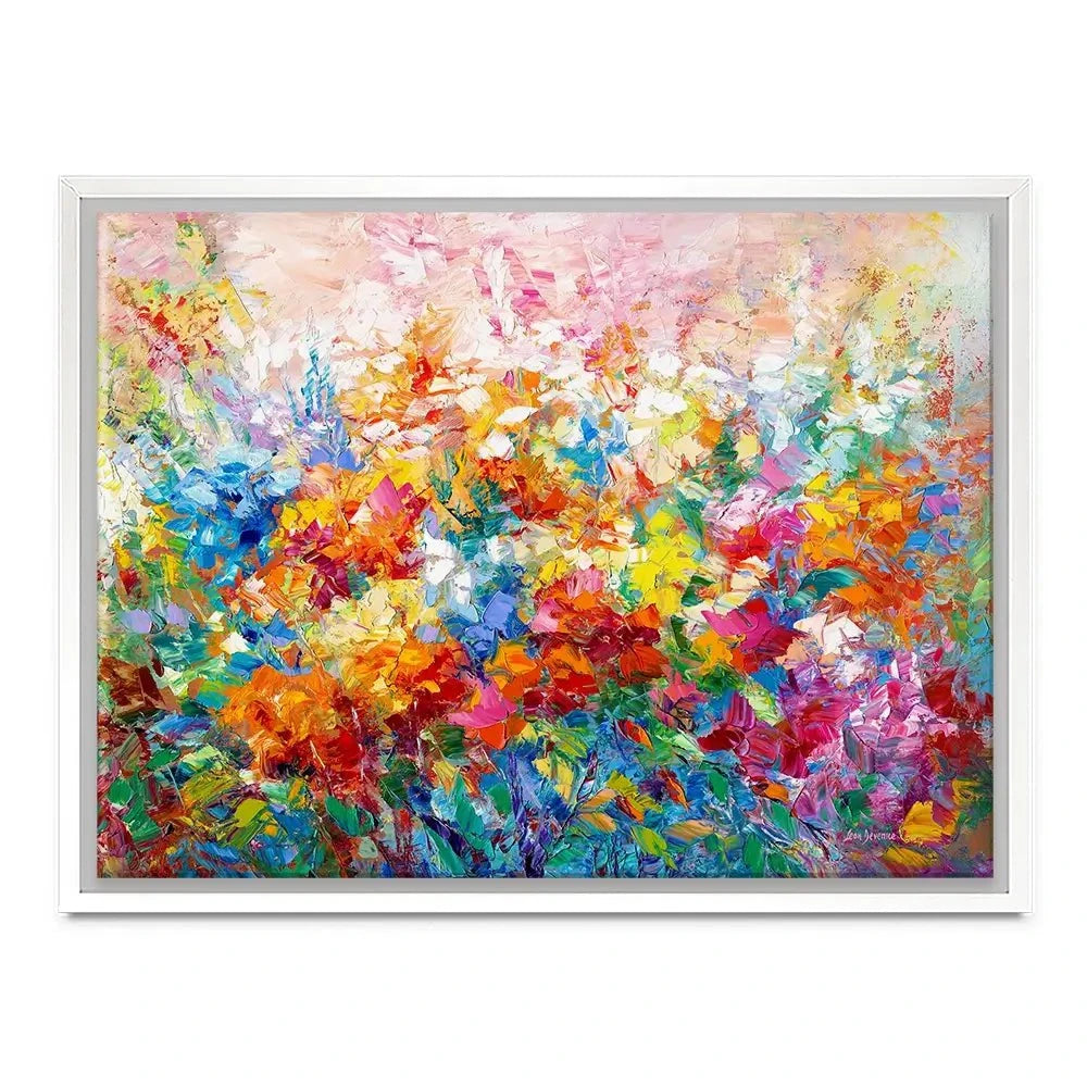 Colourful Abstract Floral Canvas Print Colourful Abstract Floral Canvas Print wall art product Leon Devenice